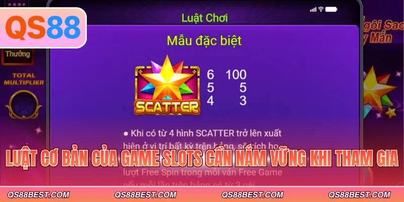 Luật cơ bản của game slots cần nắm vững khi tham gia