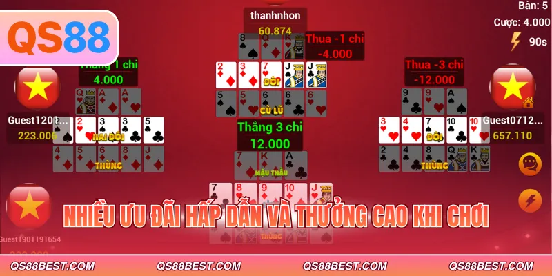Nhiều ưu đãi hấp dẫn và thưởng cao khi chơi